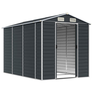 vidaXL Garden Shed Anthracite 191x300x198 cm Galvanized Steel