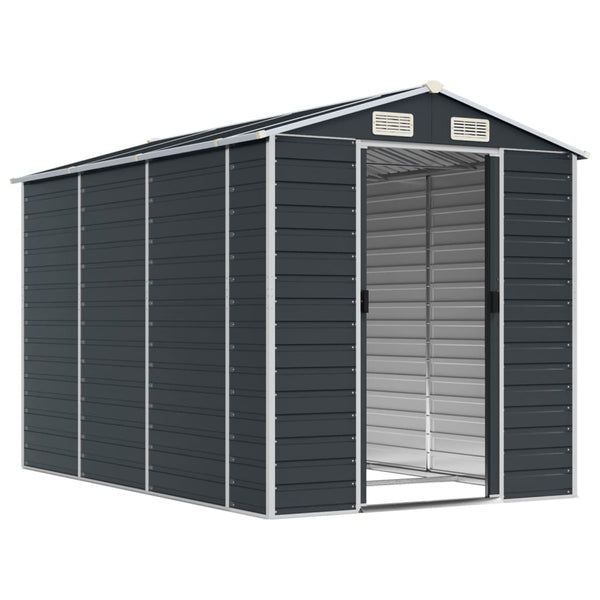 vidaXL Garden Shed Anthracite 191x300x198 cm Galvanized Steel