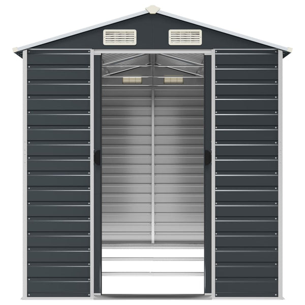 vidaXL Garden Shed Anthracite 191x300x198 cm Galvanized Steel