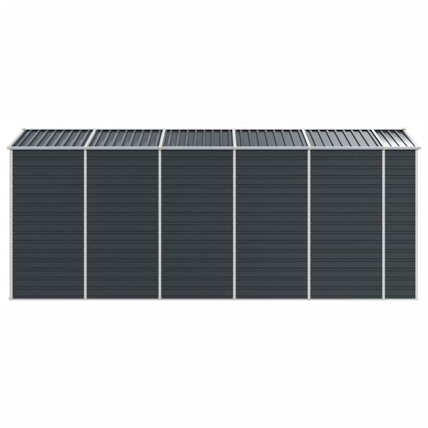 vidaXL Garden Shed Anthracite 191x470x198 cm Galvanized Steel