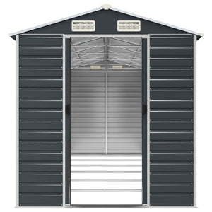 vidaXL Garden Shed Anthracite 191x555x198 cm Galvanized Steel