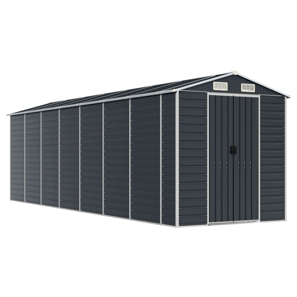 vidaXL Garden Shed Anthracite 191x640x198 cm Galvanized Steel
