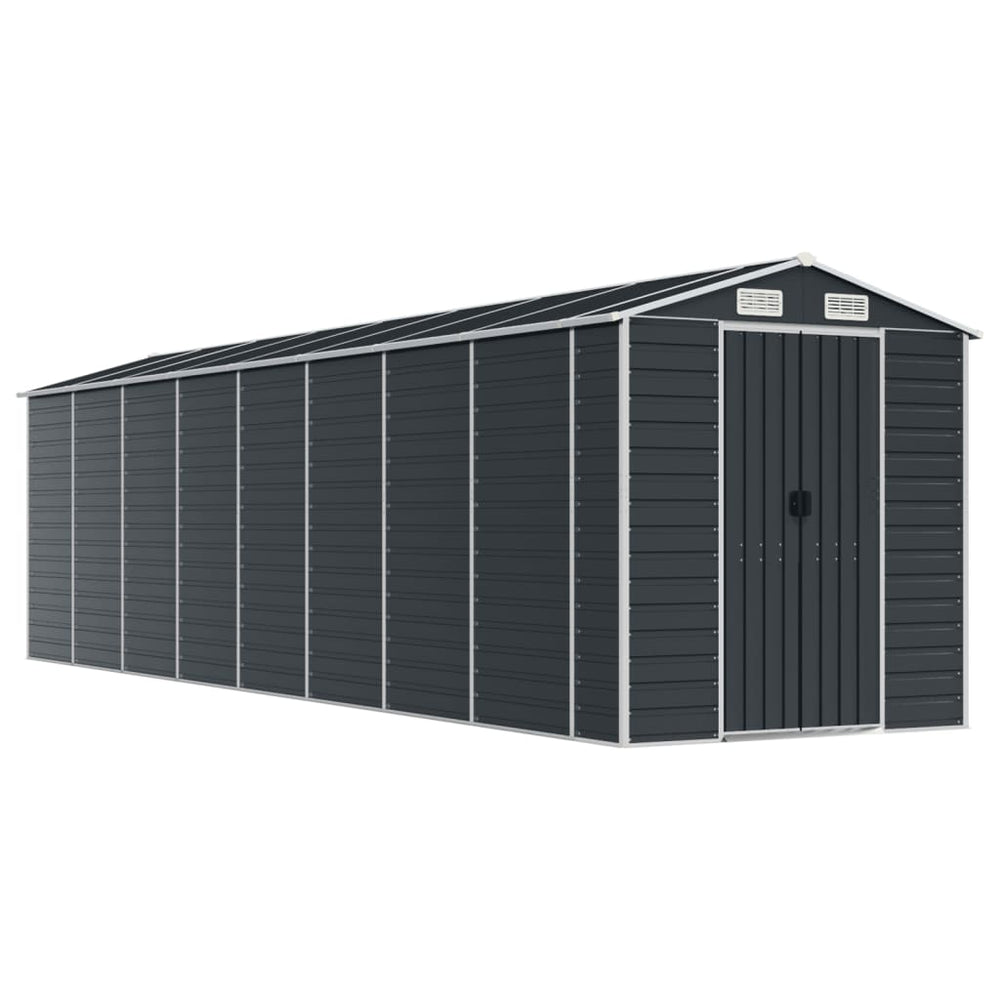 vidaXL Garden Shed Anthracite 191x725x198 cm Galvanized Steel