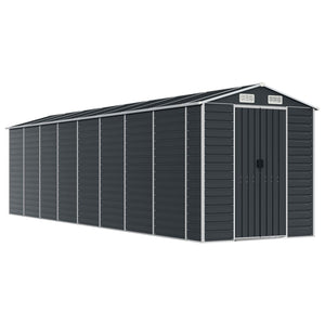 vidaXL Garden Shed Anthracite 191x725x198 cm Galvanized Steel