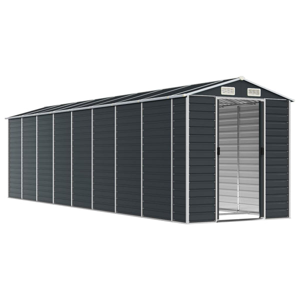 vidaXL Garden Shed Anthracite 191x725x198 cm Galvanized Steel