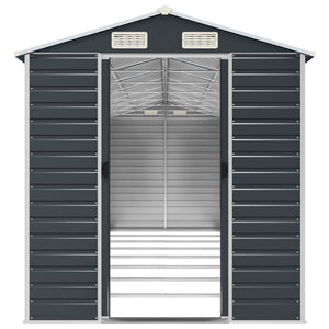 vidaXL Garden Shed Anthracite 191x725x198 cm Galvanized Steel