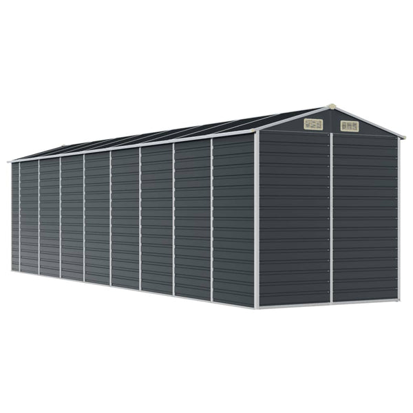 vidaXL Garden Shed Anthracite 191x725x198 cm Galvanized Steel