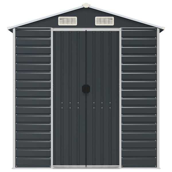 vidaXL Tool Shed Anthracite 191x810x198 cm Galvanized Steel