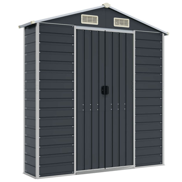 vidaXL Tool Shed Anthracite 191x810x198 cm Galvanized Steel