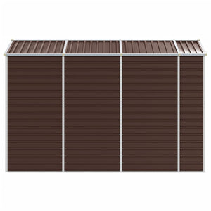 vidaXL Garden Shed Brown 191 x 300 x 198 cm Galvanized Steel