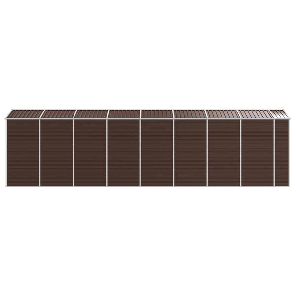 vidaXL Garden Shed Brown 191x725x198 cm Galvanized Steel