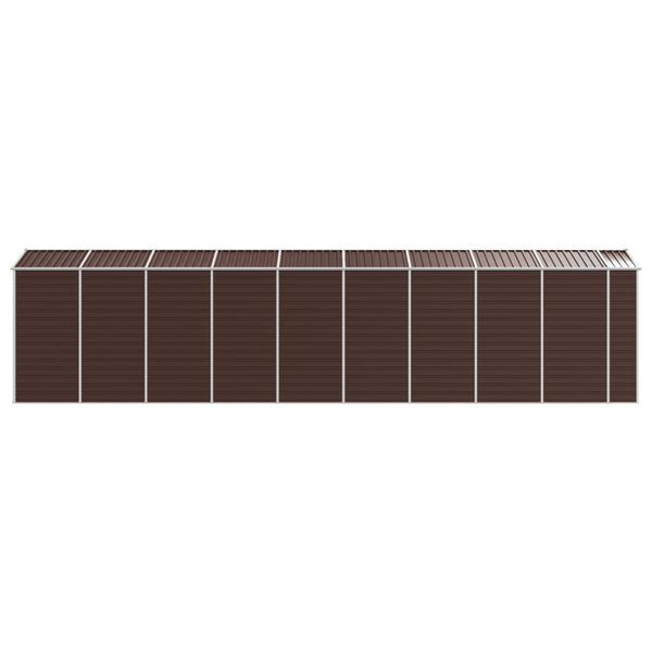 vidaXL Garden Shed Brown 191x810x198 cm Galvanized Steel