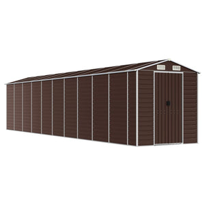 vidaXL Tool Shed Brown 191x89.5x198 cm Galvanized Steel