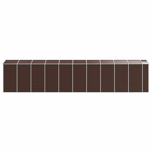 vidaXL Tool Shed Brown 191x89.5x198 cm Galvanized Steel