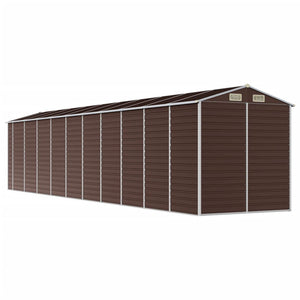 vidaXL Tool Shed Brown 191x89.5x198 cm Galvanized Steel