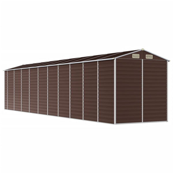 vidaXL Tool Shed Brown 191x89.5x198 cm Galvanized Steel