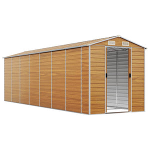 vidaXL Tool Shed Light Brown 191x640x198 cm Galvanized Steel