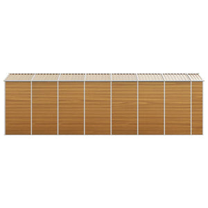 vidaXL Tool Shed Light Brown 191x640x198 cm Galvanized Steel