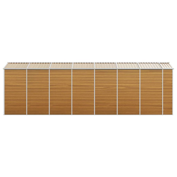 vidaXL Tool Shed Light Brown 191x640x198 cm Galvanized Steel