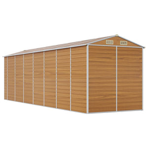 vidaXL Tool Shed Light Brown 191x640x198 cm Galvanized Steel
