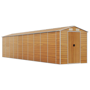 vidaXL Garden Shed Light Brown 191x89.5x198 cm Galvanized Steel