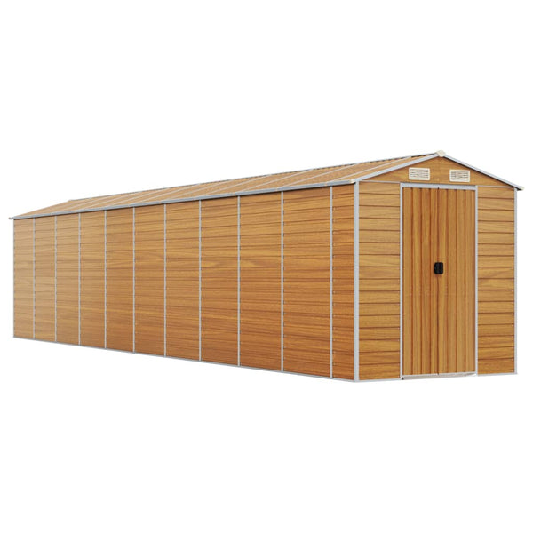 vidaXL Garden Shed Light Brown 191x89.5x198 cm Galvanized Steel