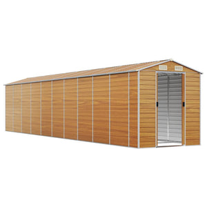 vidaXL Garden Shed Light Brown 191x89.5x198 cm Galvanized Steel