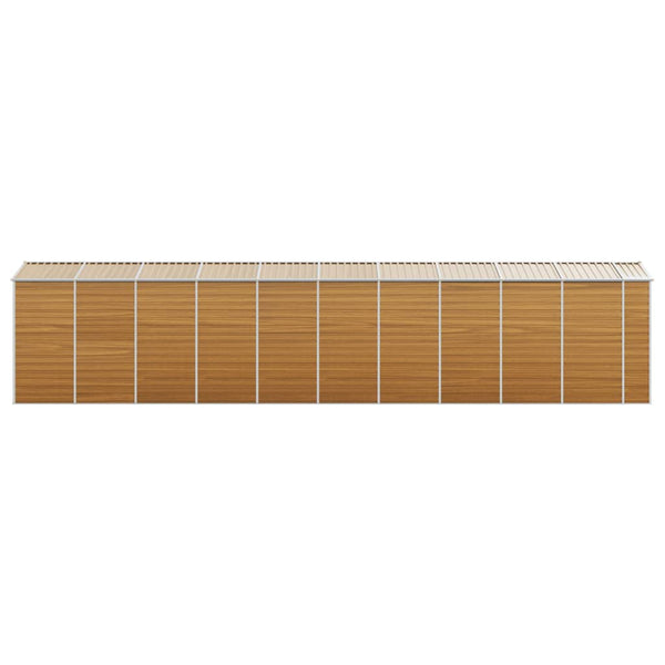 vidaXL Garden Shed Light Brown 191x89.5x198 cm Galvanized Steel