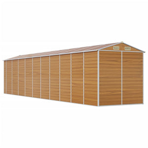 vidaXL Garden Shed Light Brown 191x89.5x198 cm Galvanized Steel