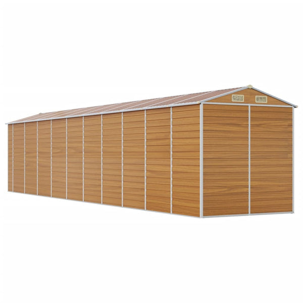 vidaXL Garden Shed Light Brown 191x89.5x198 cm Galvanized Steel