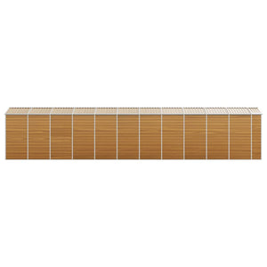 vidaXL Garden Shed Light Brown 191x980x198 cm Galvanized Steel