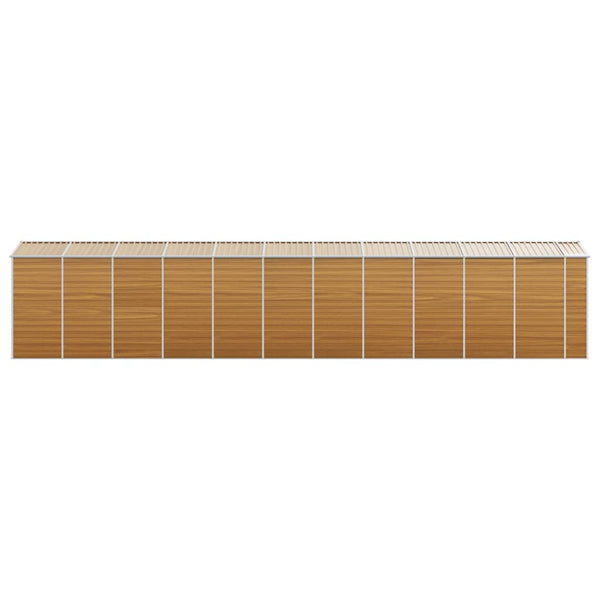 vidaXL Garden Shed Light Brown 191x980x198 cm Galvanized Steel