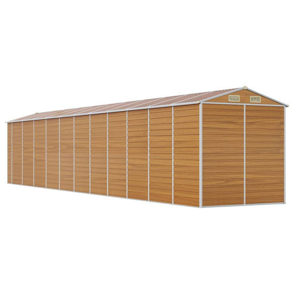 vidaXL Garden Shed Light Brown 191x980x198 cm Galvanized Steel