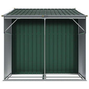 vidaXL Garden Shed Green 277x192.5x179 cm Galvanized Steel
