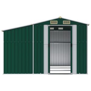 vidaXL Garden Shed Green 277x279x179 cm Galvanized Steel