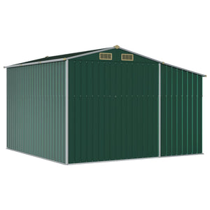 vidaXL Garden Shed Green 277x279x179 cm Galvanized Steel