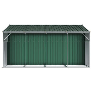 vidaXL Garden Shed Green 277x365.5x179 cm Galvanized Steel