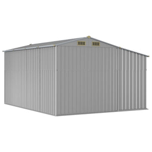 vidaXL Garden Shed Gray 277x365.5x179 cm Galvanized Steel