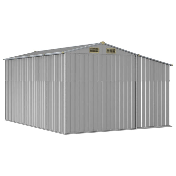 vidaXL Garden Shed Gray 277x365.5x179 cm Galvanized Steel