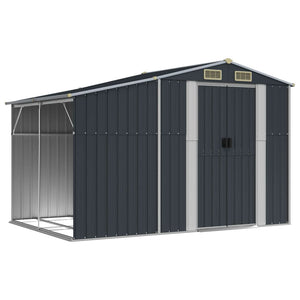 vidaXL Anthracite Shed 277x192.5x179 cm Galvanized Steel