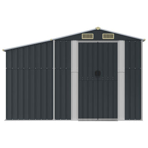 vidaXL Anthracite Shed 277x192.5x179 cm Galvanized Steel