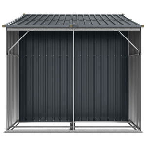vidaXL Anthracite Shed 277x192.5x179 cm Galvanized Steel
