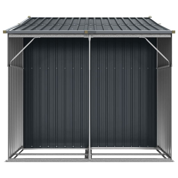 vidaXL Anthracite Shed 277x192.5x179 cm Galvanized Steel