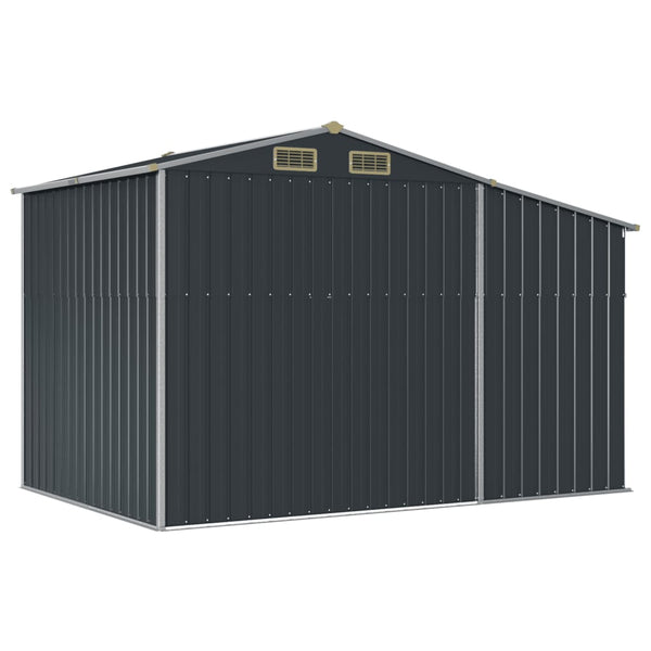vidaXL Anthracite Shed 277x192.5x179 cm Galvanized Steel