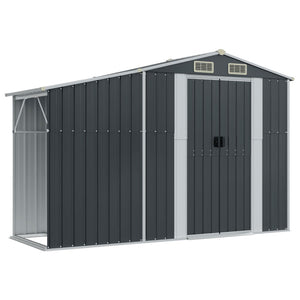 vidaXL Anthracite Shed 277x192.5x179 cm Galvanized Steel