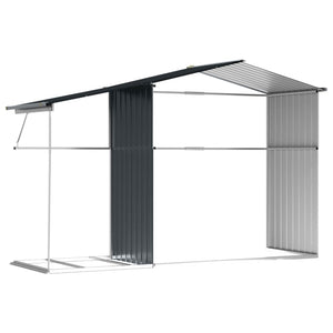 vidaXL Anthracite Shed 277x192.5x179 cm Galvanized Steel