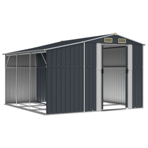 vidaXL Tool Shed Anthracite 277x279x179 cm Galvanized Steel