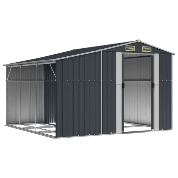 vidaXL Tool Shed Anthracite 277x279x179 cm Galvanized Steel