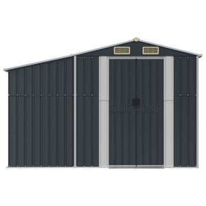 vidaXL Tool Shed Anthracite 277x279x179 cm Galvanized Steel