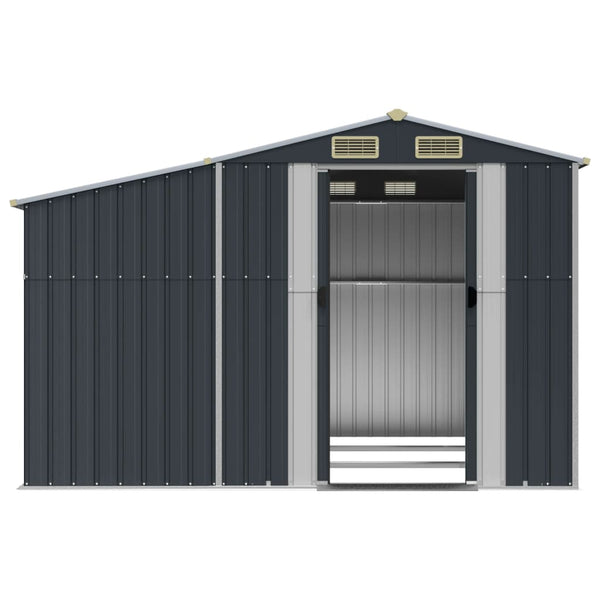 vidaXL Tool Shed Anthracite 277x279x179 cm Galvanized Steel